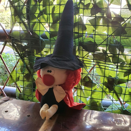 Handmade witch doll, 42 cm tall