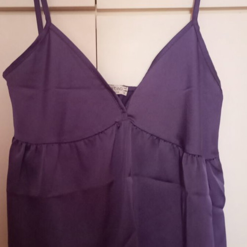 Lingerie satin top Celestino like new, purple, size M