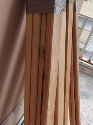 Wood bases for double bed used, 13 pieces 1.52 cm x 10