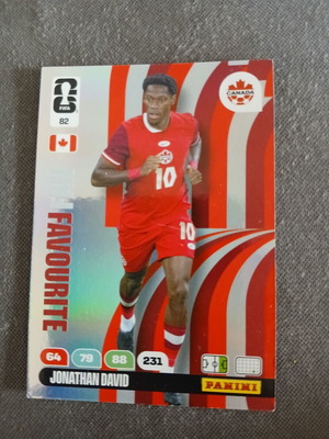 Panini FIFA World Cup 2026 Jonathan David Fan Favourite αυτοκόλλητο #82