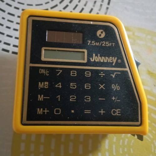 Johney tape measure like new 7.5m with built-in pocket calculator