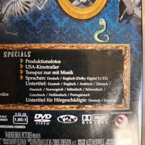 Corpse Bride DVD like new with German and English audio and subtitles