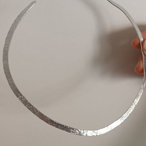 Neck Bar Set with Silver Earrings Handmade, Minimal Design