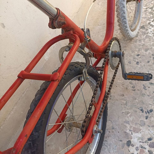 Low-step 16-inch bicycle used, red color