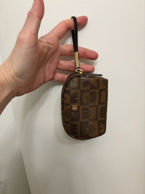 Kem wallet used, brown and gold leather