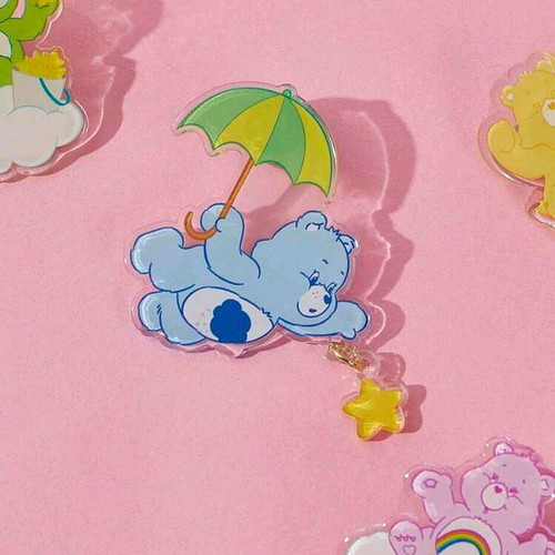 Carebears pins new, set of 4 acrylic pieces