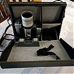  Ρετρο κινηματογραφική μηχανή CANON ZOOM 518, με δερμάτινη θήκη και επιπροσθετο φακό