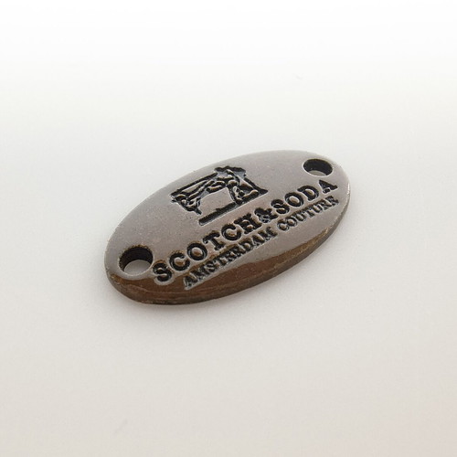 Scotch & Soda metal logo 10x20x1.2 mm
