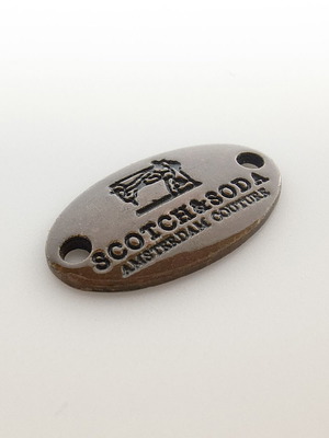 Scotch & Soda metal logo 10x20x1.2 mm