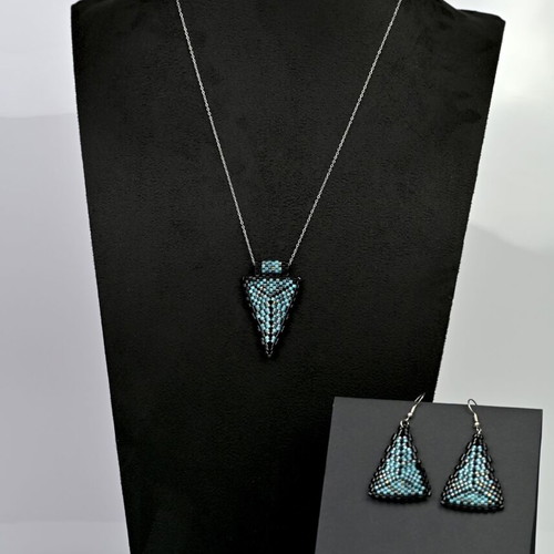 Starry Night set custom made, necklace and earrings