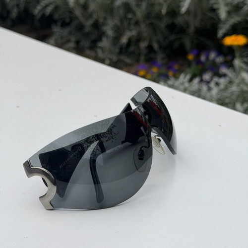 Bvlgari Mask sunglasses used, black and silver