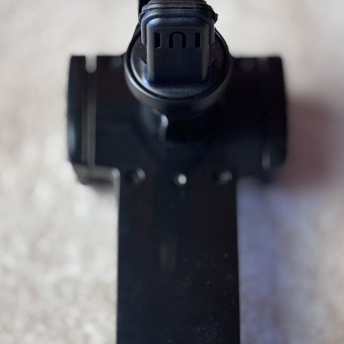 Car air vent phone holder used, universal black plastic