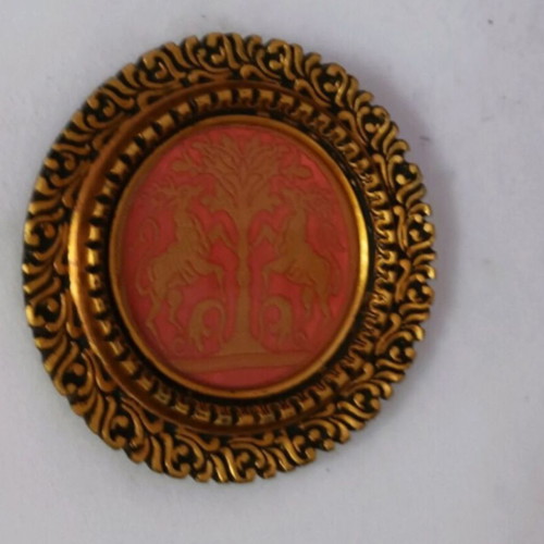 Antique embroidery 19x18 cm used