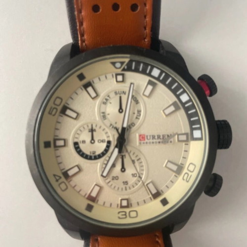 Curren watch used, beige and brown