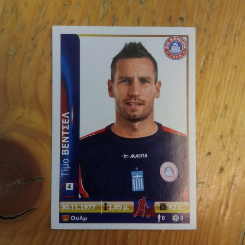 Αυτοκόλλητο Panini Superleague Ελλάδα 2012 Νο167 Τίμο Βέντσελ καινούργιο