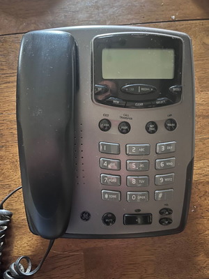General Electric landline phone used, gray, wired