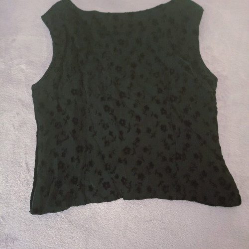 Black blouse with zipper like new, size S-M
