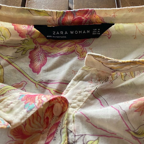 Zara women's light airy blouse like new, multicolor size M