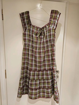 Midi dress plaid used, multicolor, size L
