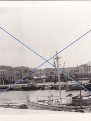Black and white photo Aegina 1971 like new, harbor