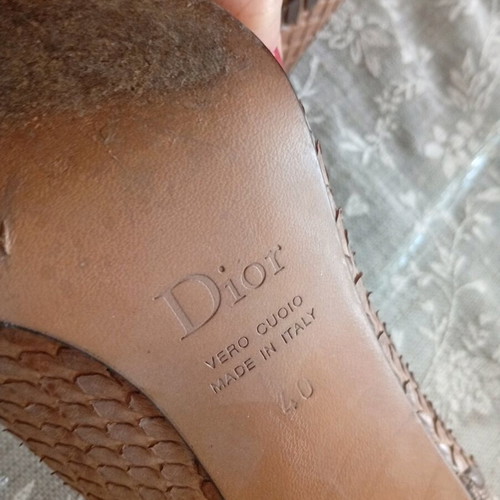 Dior leather pumps like new, beige and brown