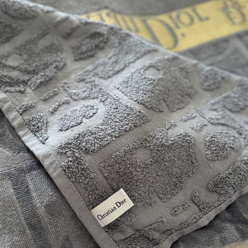 Christian Dior grey bath towel set, body and face
