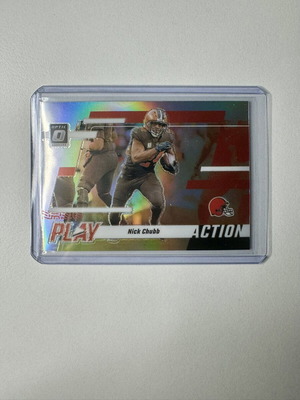 2023 Donruss Optic Nick Chubb Play Action #7 Silver Holo Prizm Browns card new