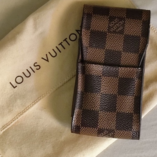 Louis Vuitton vintage damier canvas small case like new, brown