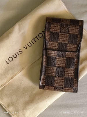 Louis Vuitton vintage damier canvas small case like new, brown
