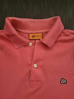 Dur Polo Shirt used, short sleeve, size L, watermelon color