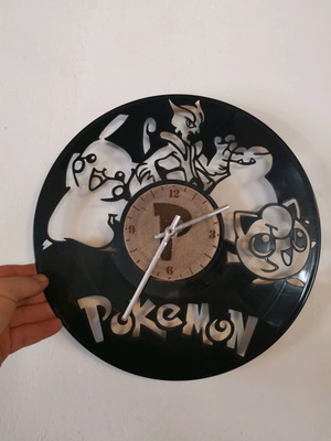 Ρολόι τοίχου Pokemon από δίσκο βινυλίου σαν καινούργιο