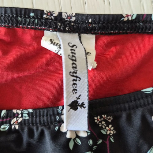 Bikini set SugarFree black floral size 16, like new
