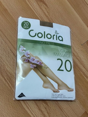 Tights with Lycra 20 den new, size L, beige