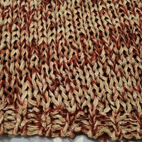 Zara women's knitted sweater used, burgundy melange, size S-M