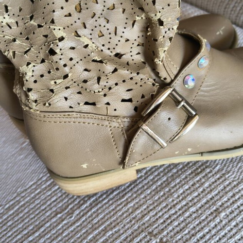 Summer ankle boots beige size 37 used with minor wear