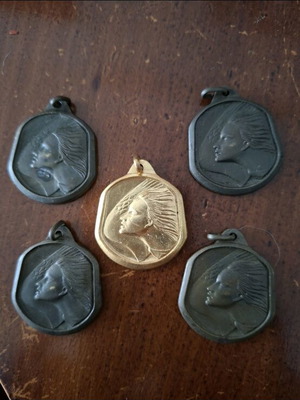 Italian student Olympic medals used, set of 5