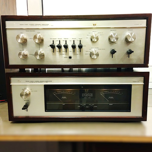 Luxman CL-350 & M-1600 vintage high-end preamplifier and power amplifier set used