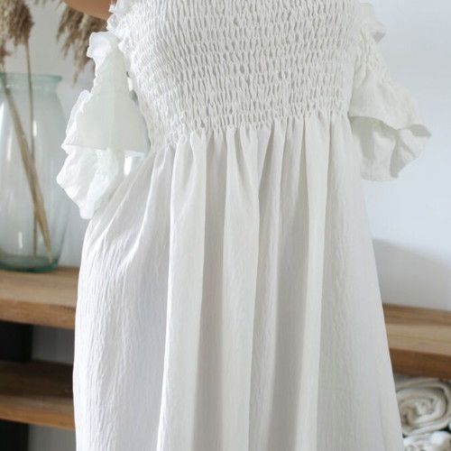 Off Shoulder Dress White New, Size S