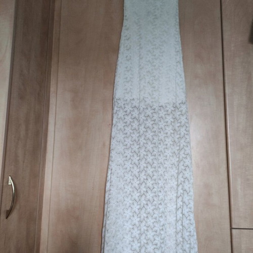 White evening dress like new, size Small