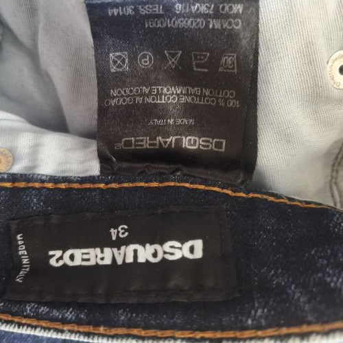 Dsquared² dark wash slim tapered jeans size 34