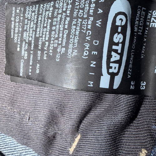 G-Star Raw men's jeans W33 L32 dark blue denim like new