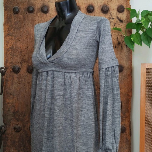 Vintage grey ALE dress with empire waist like new