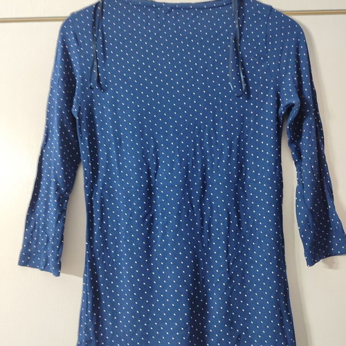 Stradivarius blouse used small blue with white dots
