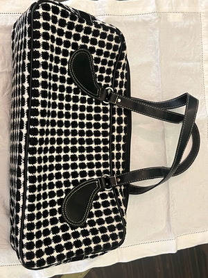 Estée Lauder Tweed shoulder bag used, black and white, 38x21