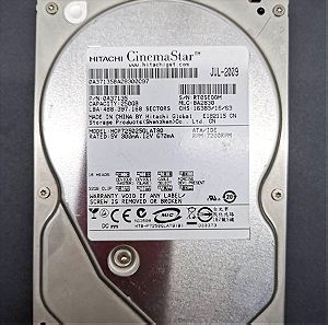 0A37135 Hitachi 250GB 7200RPM ATA 133 3.5 8MB Cache CinemaStar Hard Drive (Για σταθερό Η/Υ ή Εξωτερικό Σκληρό Δίσκο)