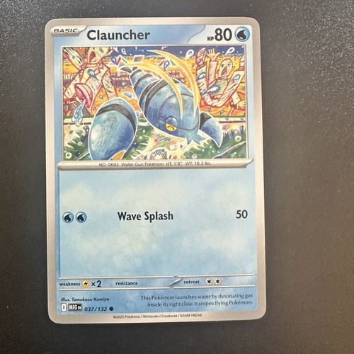 Clauncher 037/132 Mega Evolution Pokemon card