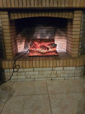 Decorative electric fireplace with flame effect new