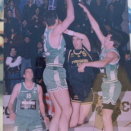 Basketball photo Panathinaikos vs AEK 1992-93 used