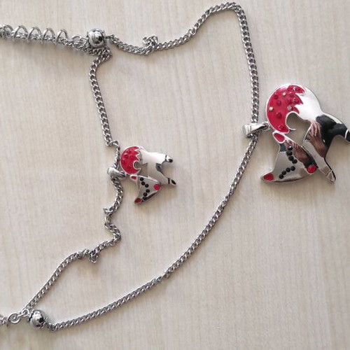Necklace new, red