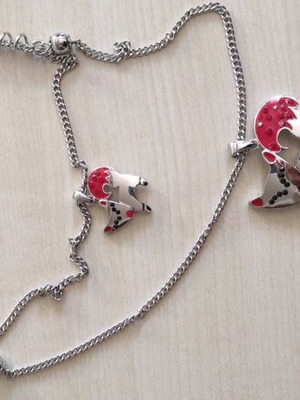 Necklace new, red